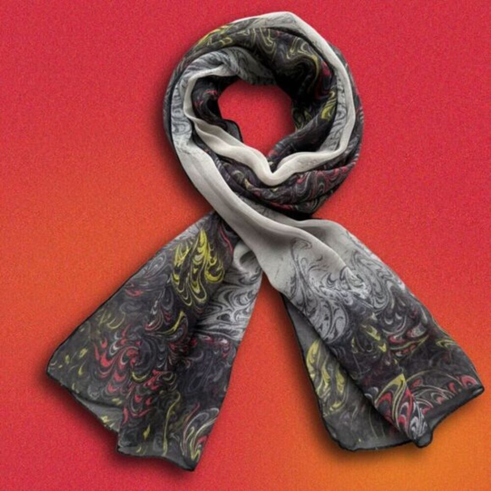 One‎ Size Y2K Pattern Sheer Scarf